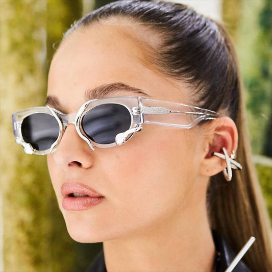 SMALL FRAME SUNGLASSES STEAMPUNK CATEYE SUNGLASSES_CWASG0565