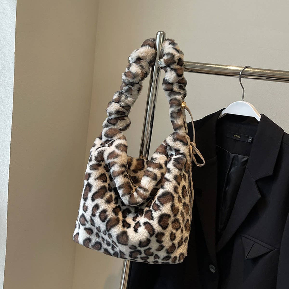 Fluffy Leopard Shoulder Bag Women Crossbody_CUAB00586