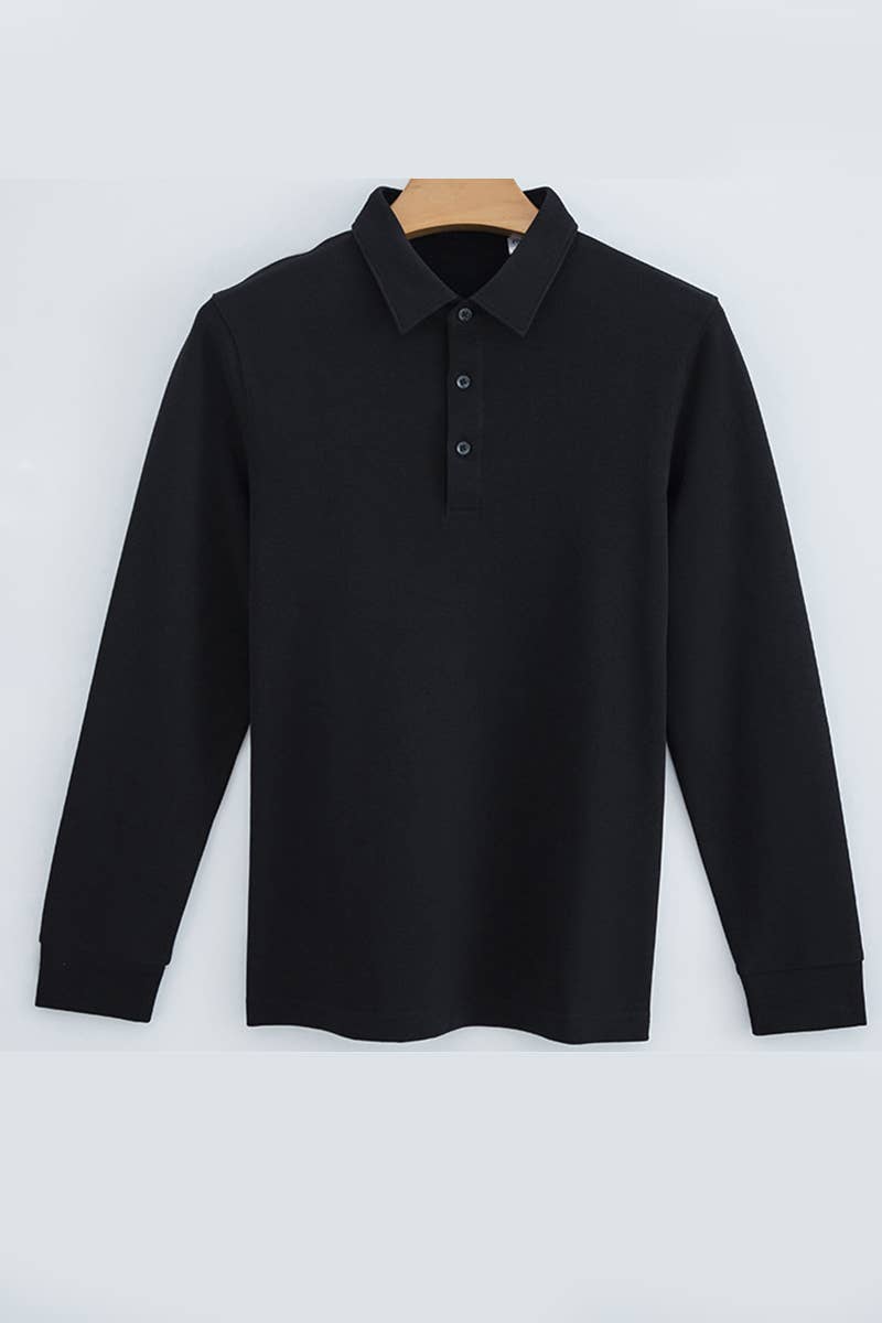 CWTTL1998_SPRING AND AUTUMN CASUAL LONG-SLEEVED POLO SHIRT