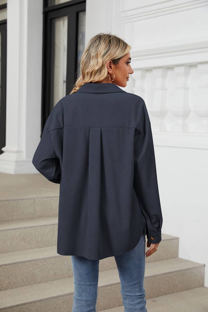 CWOCO0884_SOLID COLOR LAPEL POCKET KNIT SHIRT COAT