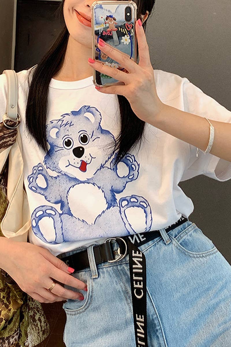 CWTTS0998_BLUE BEAR SHORT SLEEVE T SHIRT