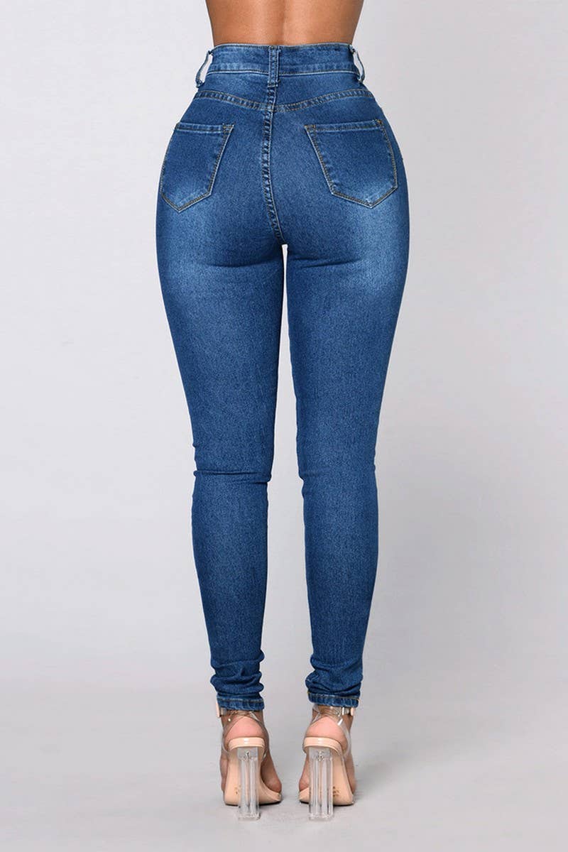 CWJP0600_HIGH WAIST STRETCH SLIM FIT BUTT LIFT JEGGINGS