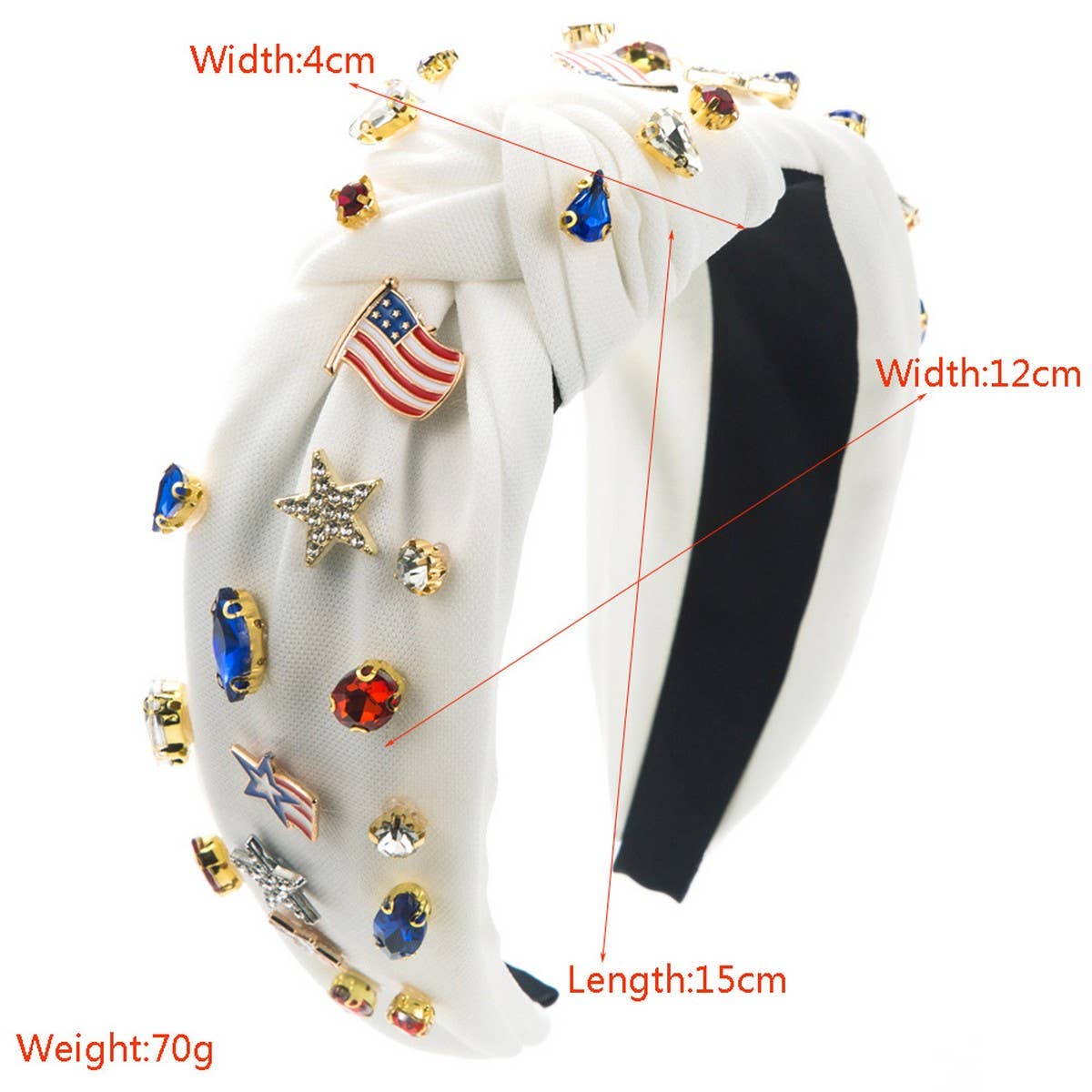 AMERICAN FLAG CREATIVE DIAMOND HEADBAND_CWAHA1252