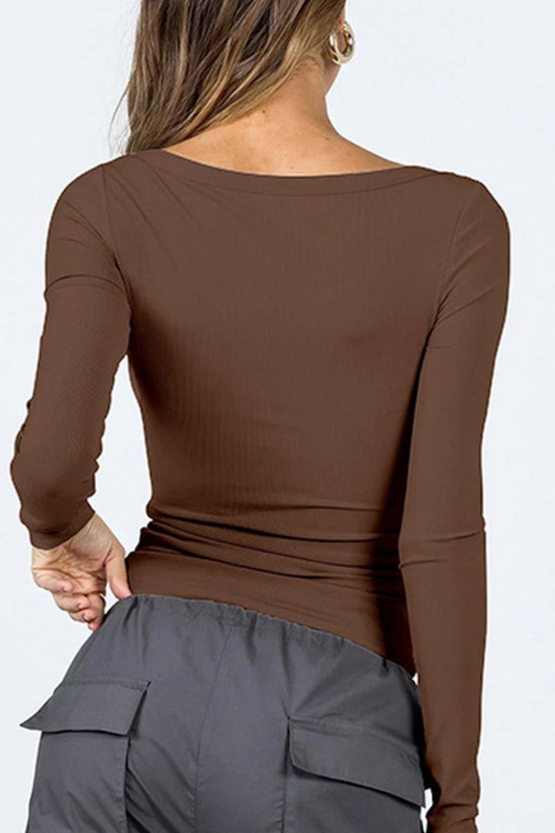 CWTBLL3794_SKIMS INSPIRED SQUARE NECK LONG SLEEVE TOP