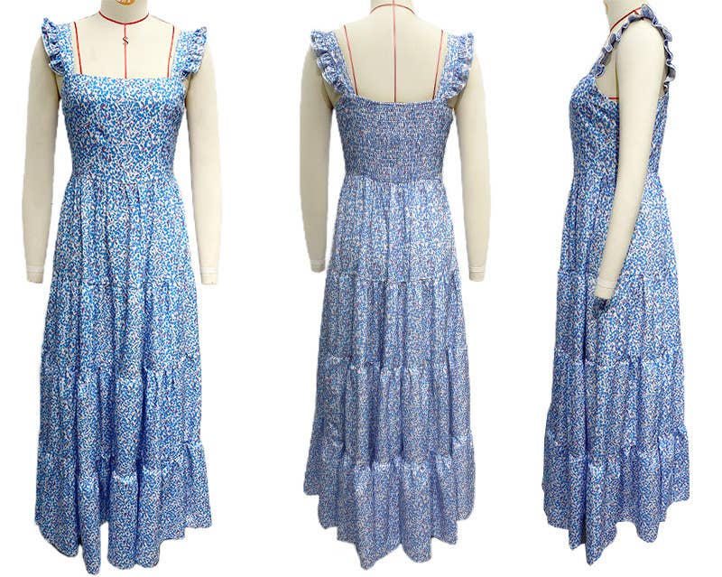 FLOWING BOHEMIAN HALTER DRESS