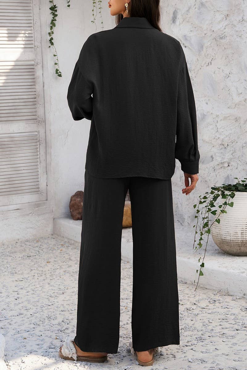 CWSS1182_HOLIDAY CASUAL SOLID COLOR TWO PIECE