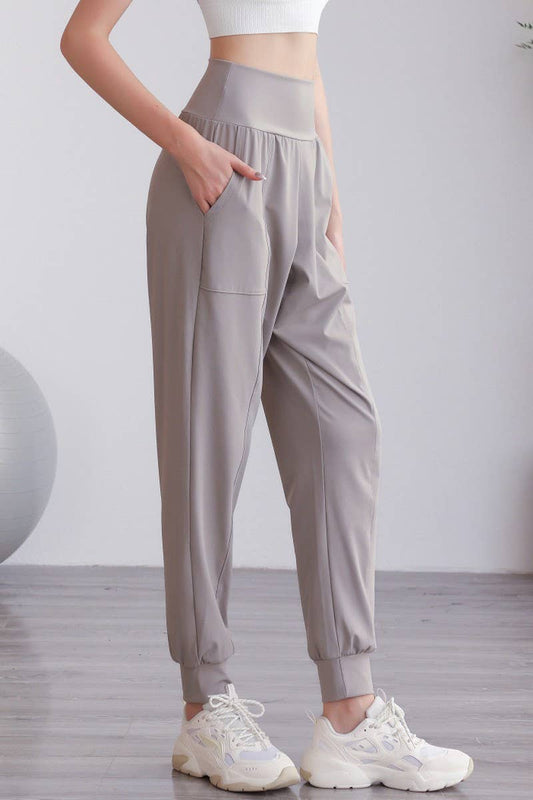 CWBLP0640_HIGH WAIST BREATHABLE YOGA CASUAL SWEATPANTS