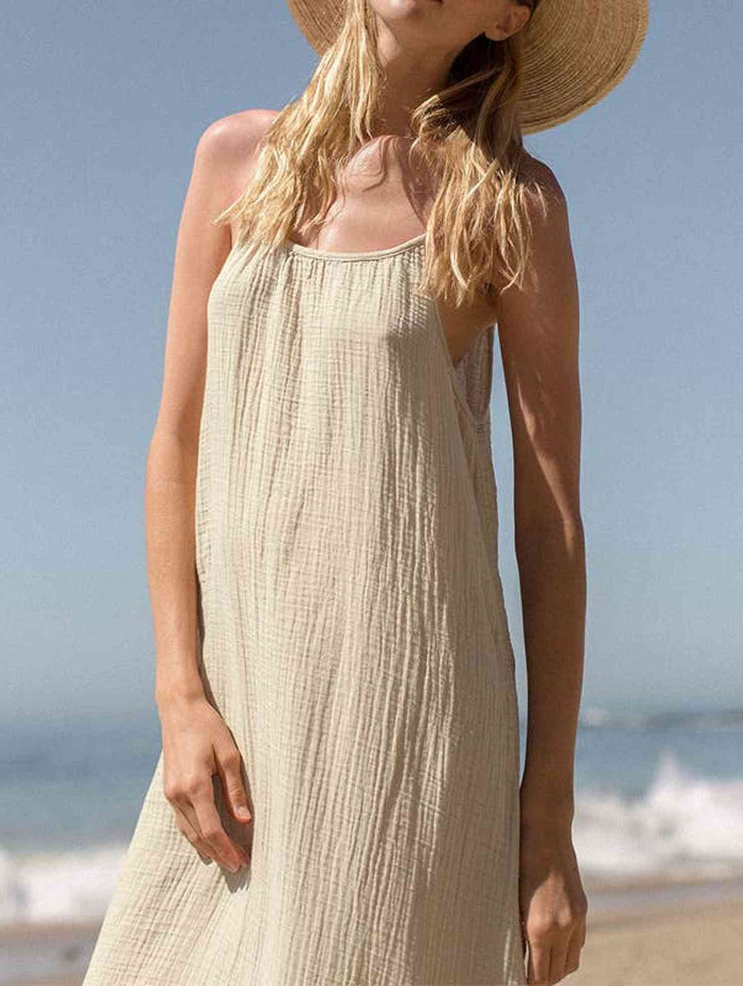 DOUBLE COTTON COTTON GAUZE LONG DRESS_CWDMD2170