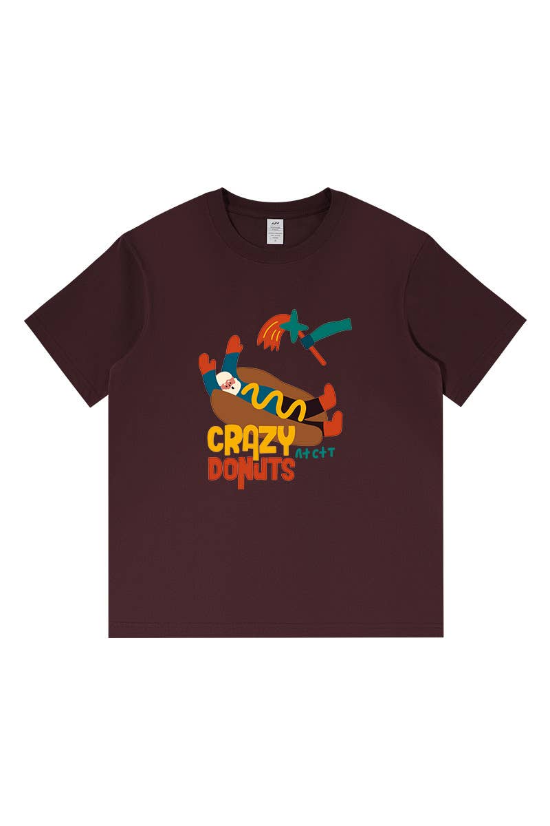 CWTTS1597_NEW SUMMER ROUND NECK SLIM SHOULDER TOP