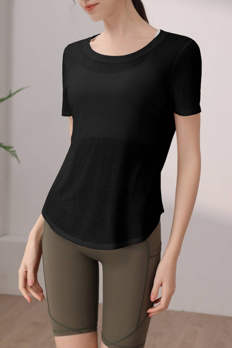 CWTTSL0371_NEW TENCEL SNOWFLAKE BACK SPORTS TOP