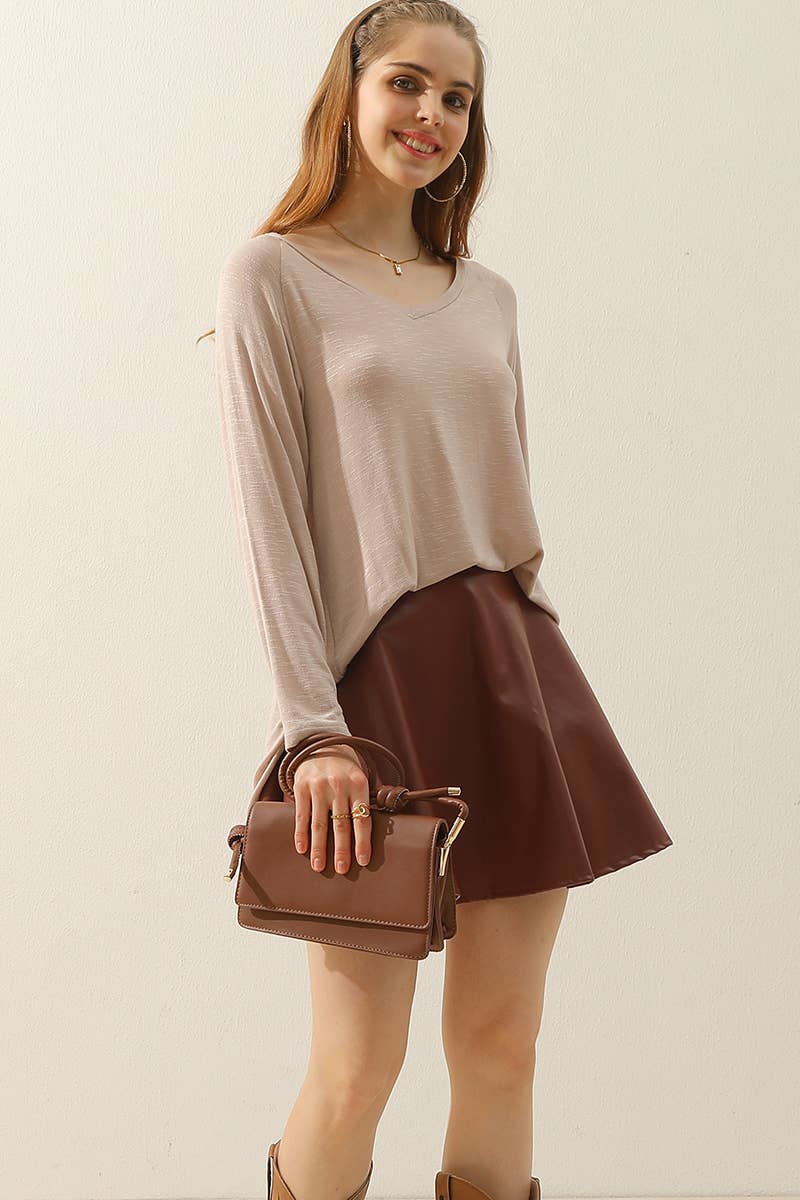 CWTTL1461_Casual Loose Fit Long Sleeve Tops