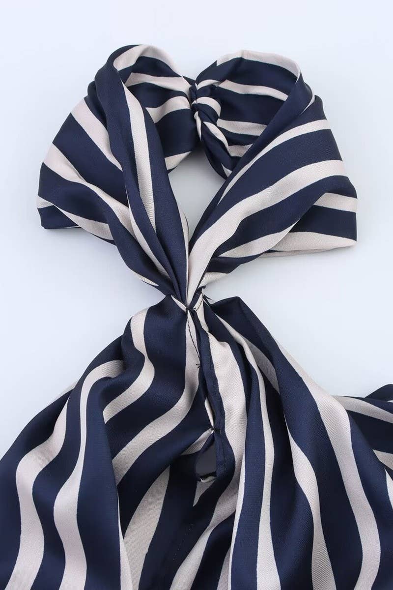 CWSBSSL0154_STRIPED HALTER NECK TOP + WIDE-LEG PANTS SET