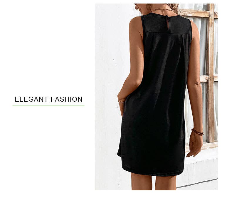 Draped sleeveless tank top skirt