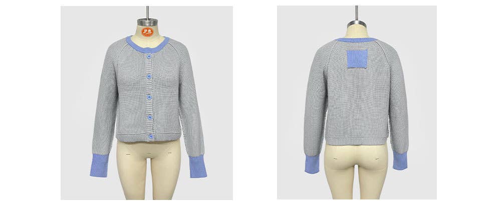 CREW-NECK SINGLE-BREASTED KNIT CARDIGAN COAT