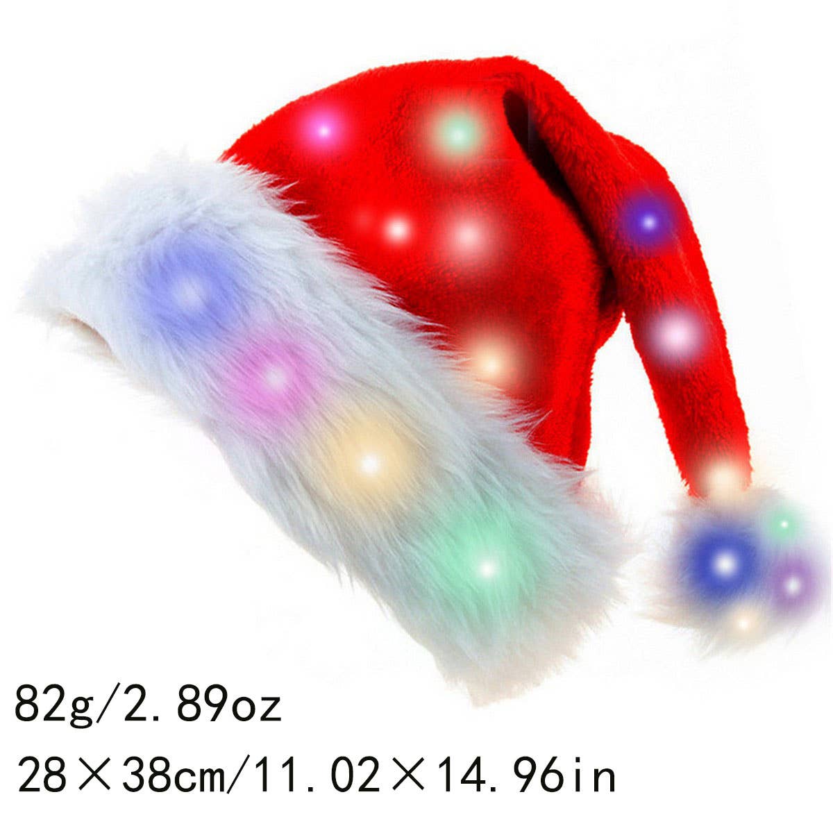 CWAH04584_RED SANTA HAT WITH GOLD STARS FOR CHRISTMAS PARTY