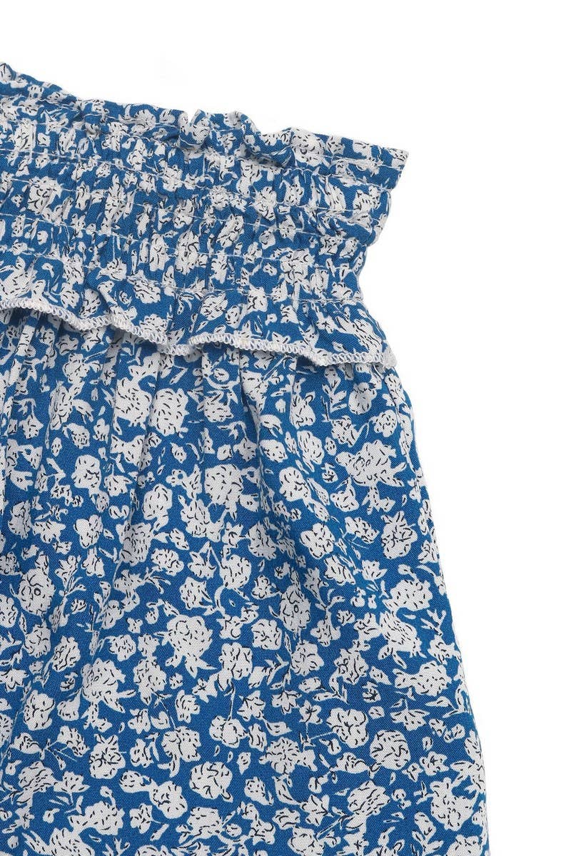 CWBSS0447_FLORAL TIERED TASSEL TIE WAIST MINI SKIRT