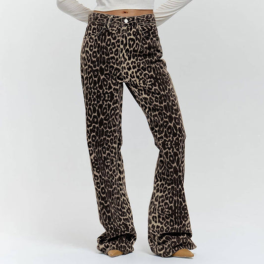 CWBLP1554_FASHION PERSONALITY LEOPARD PRINT WIDE LEG PANTS