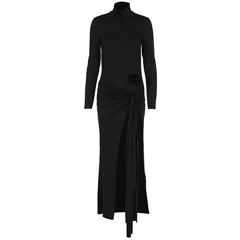FASHION TURTLENECK HALTER JUMPSUIT SKIRT SUIT