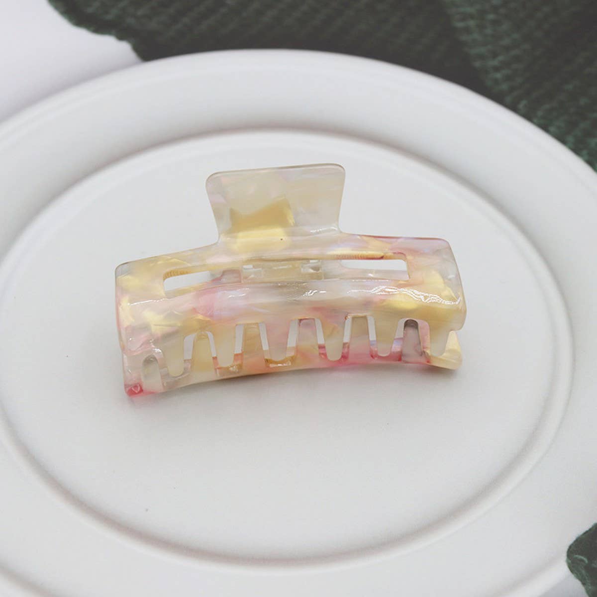 COLORFUL MERMAID HOLLOW SQUARE HAIRPIN