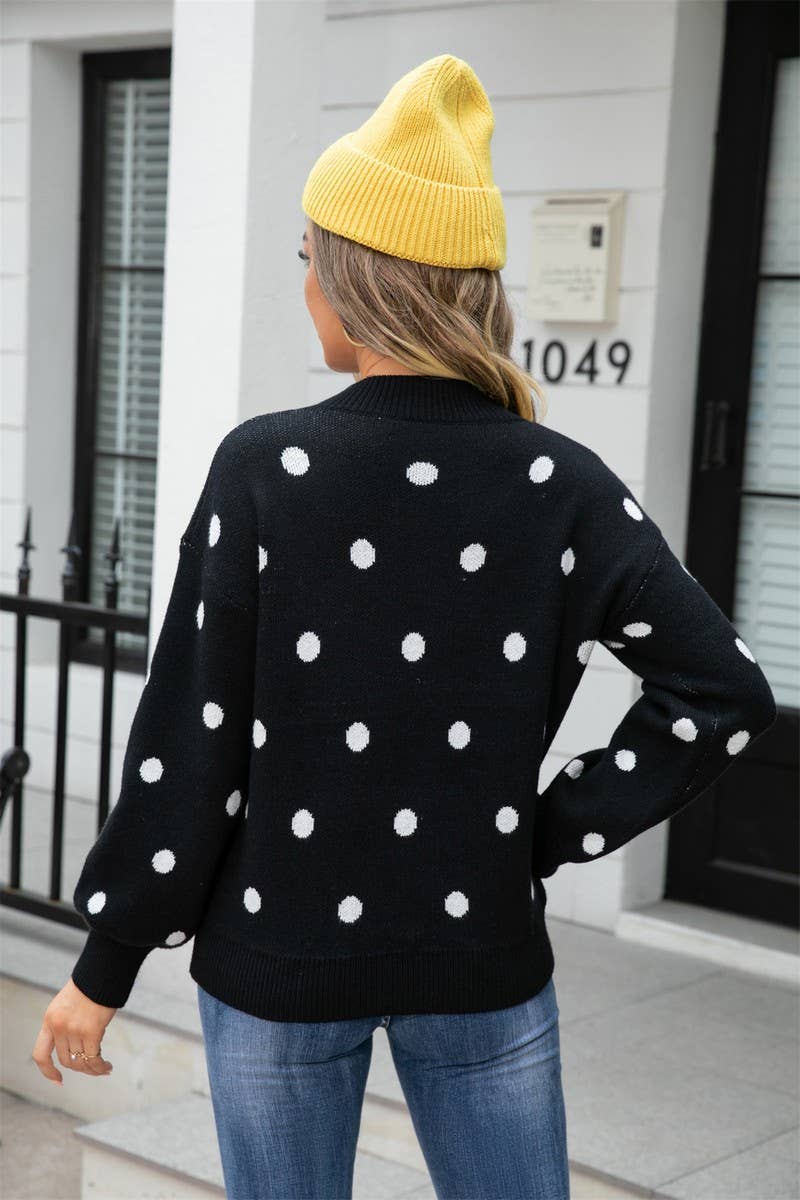 CWOSWL1663_Crew Neck Long Sleeve Pullover Sweater