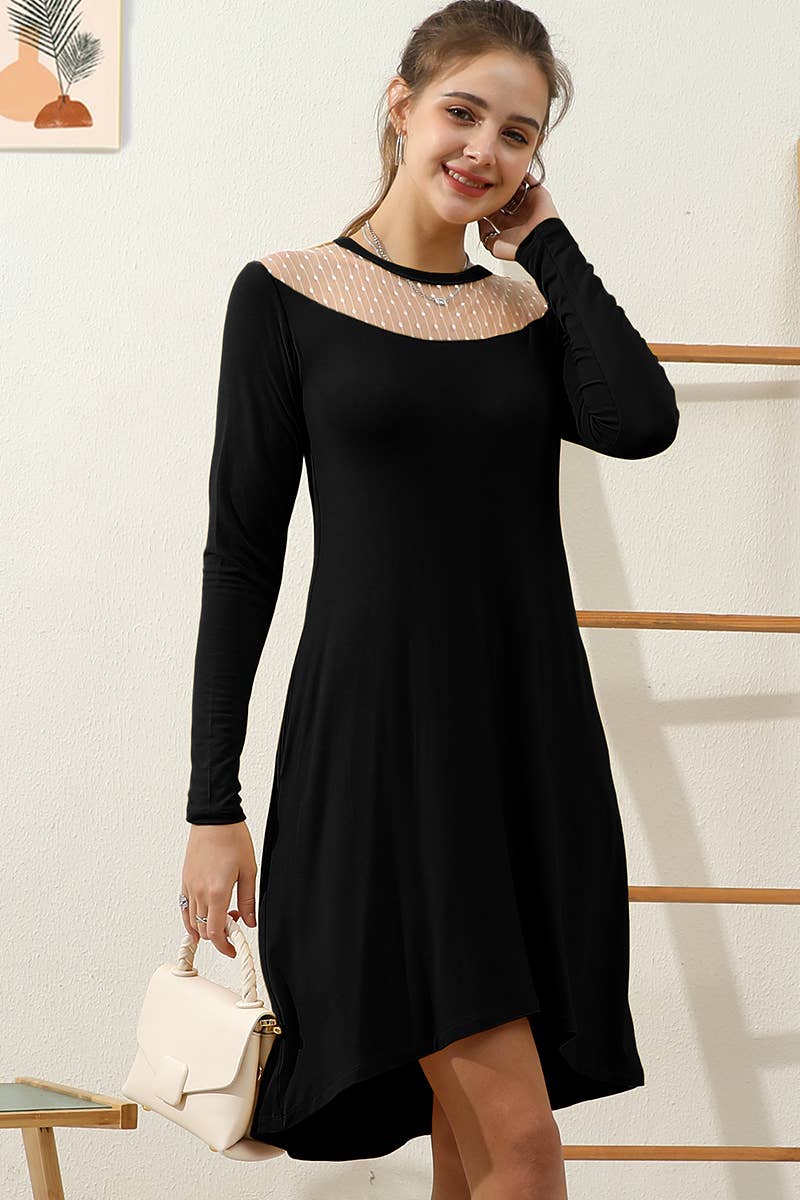 CWDMD787-P_PLUS SIZE LACED SHORT SLEEVE FLOUNCE MIDI DRESS