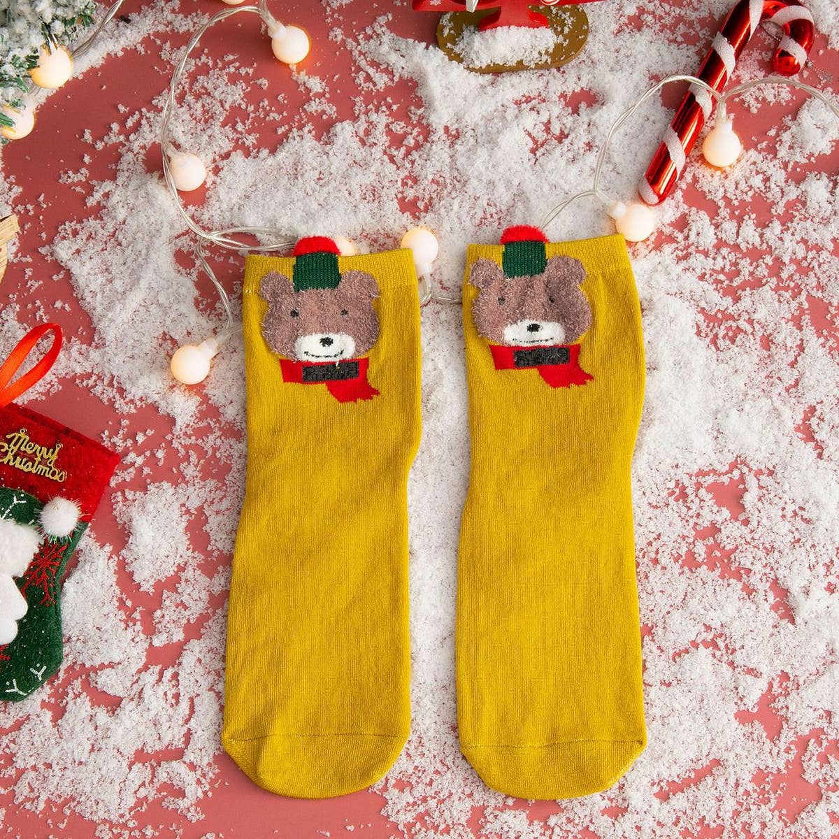 CHRISTMAS SOCKS ELK OLD MAN SOCKS