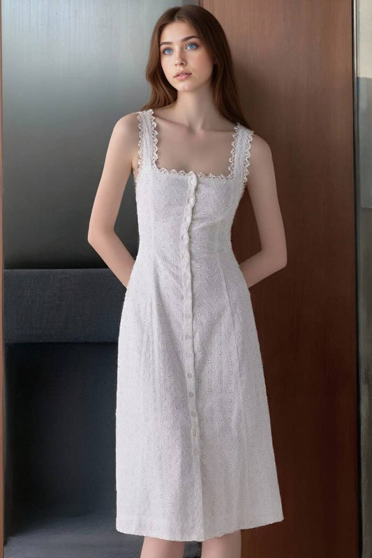 CWDMD6411_LACE SLEEVES BACKLESS FITTED MIDI DRESS