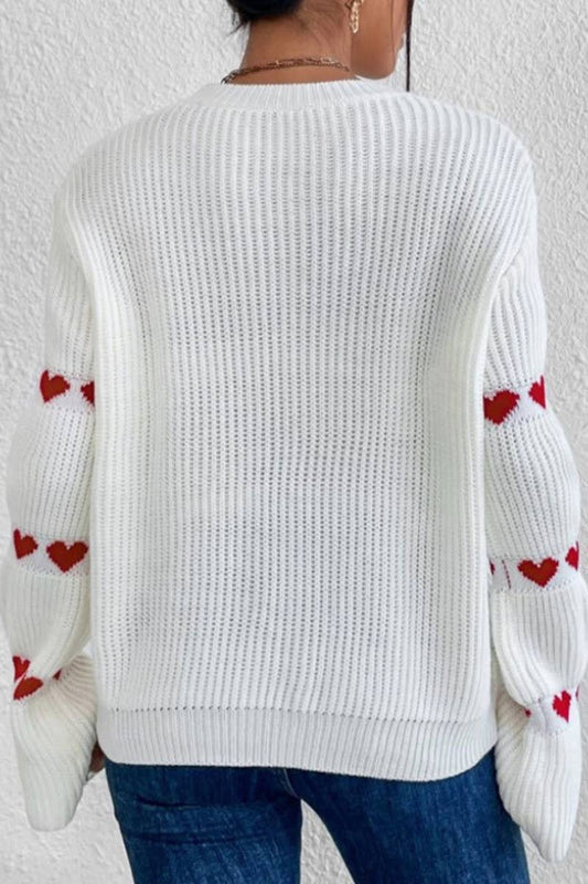 CWOSWL5124_BAGGY LONG-SLEEVED STRIPED SWEATER WITH HEARTS