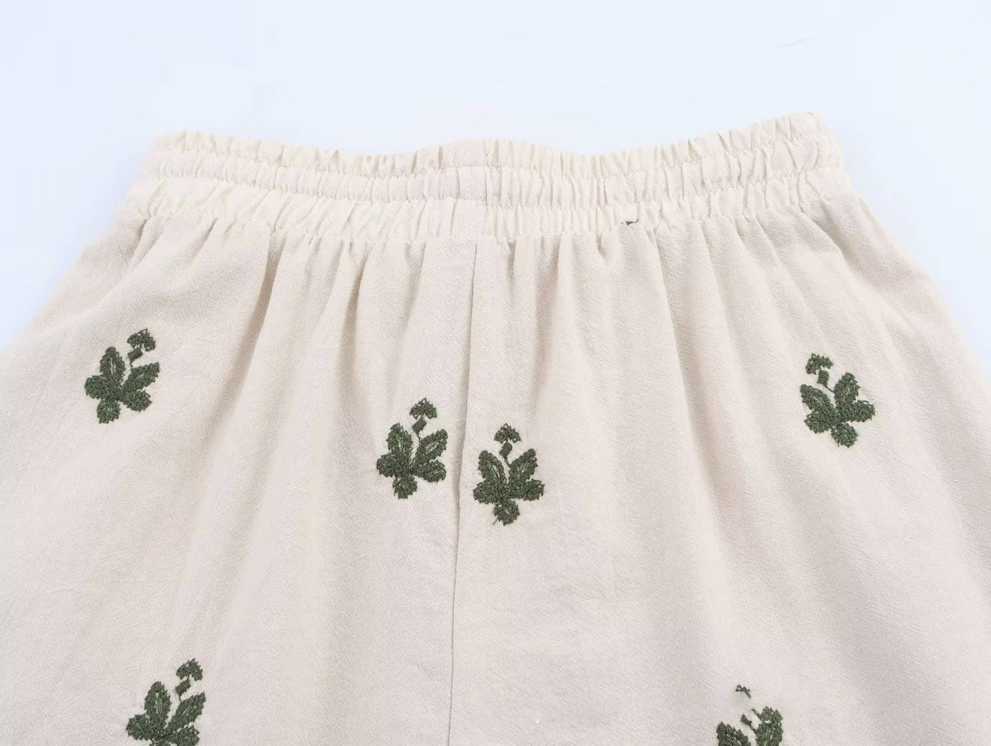 Fashion versatile embroidered casual trousers