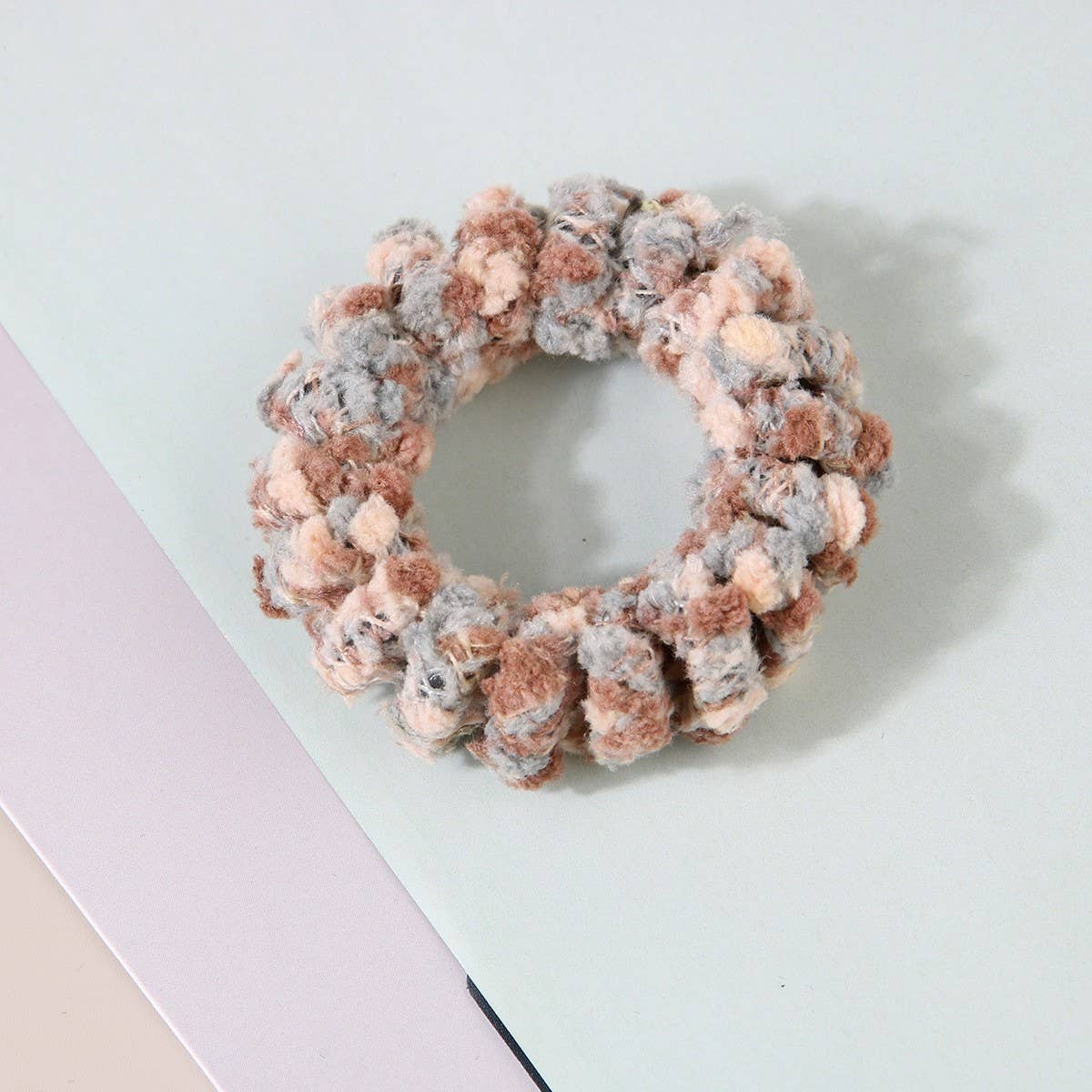 CWAHA07439_FUZZY TELEPHONE CORD HAIR TIE FOR WOMEN