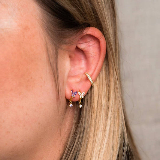 MULTICOLOR BUTTERFLY SIMPLE TEMPERAMENT EARRINGS