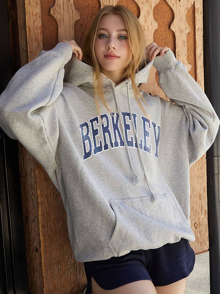 Contrasting monogram print hoodie