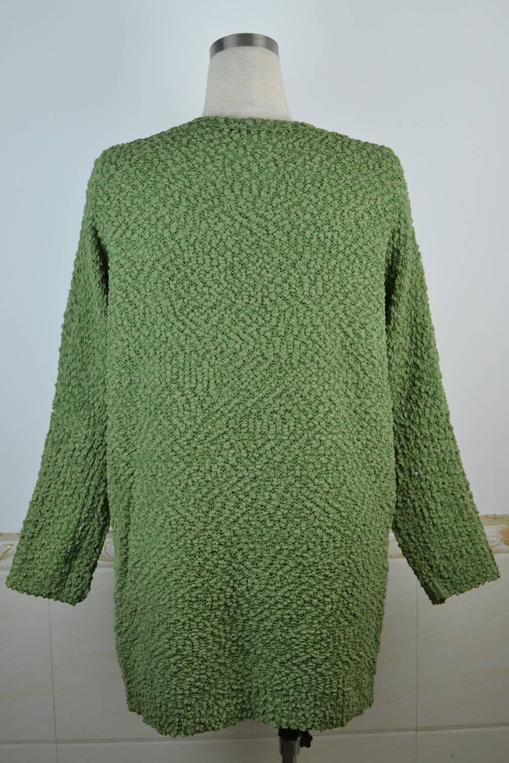 CWOSWL1044_Long Sleeve Open Front Long Cardigan Sweater