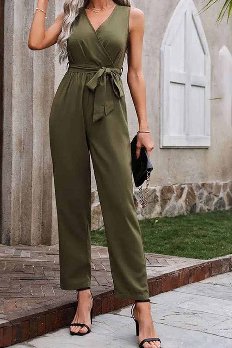 CWSJS1518_SUMMER ELEGANT COMMUTER SLEEVELESS JUMPSUIT