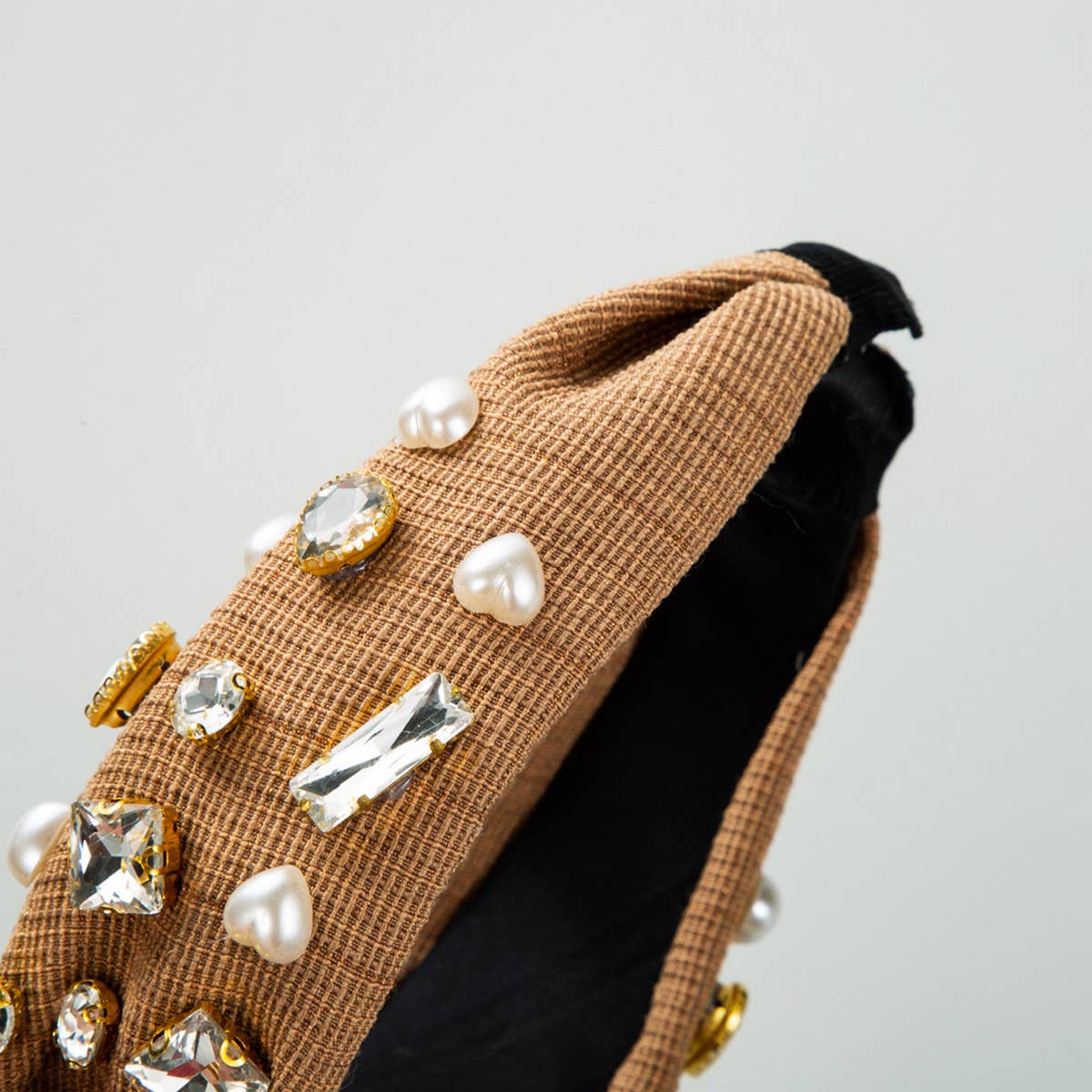 DIAMOND AND PEARL WIDE HEADBAND