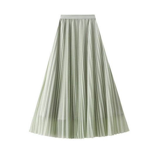 MESH SKIRT ALINE PLEATEDSKIRT MIDLENGTH TULLESKIRT