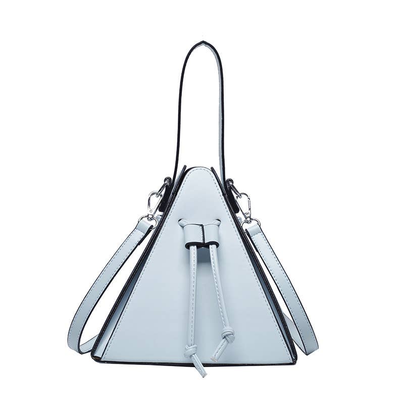 Candy-colored hand-held crossbody triangular bag