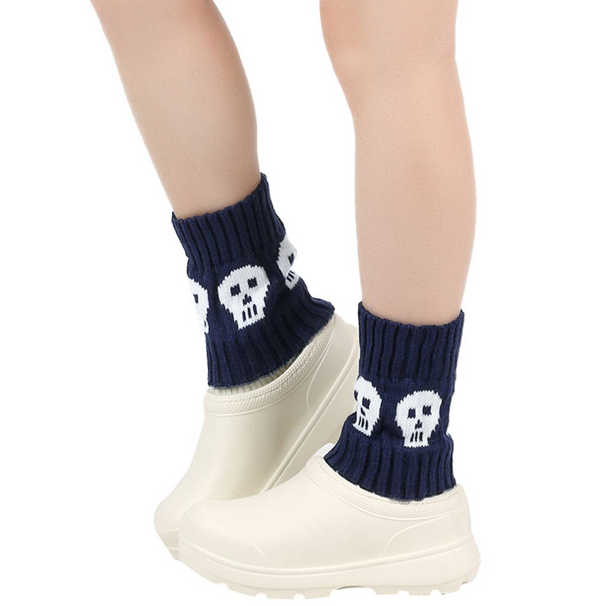 CWMS02719_KNIT BOOT SOCKS SHORT LEG WARMERS