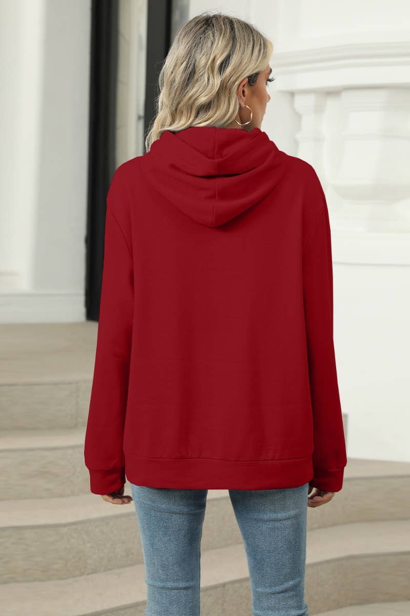 CWOHOL1028_SOLID COLOR HOODED POCKET LONG-SLEEVED HOODIE