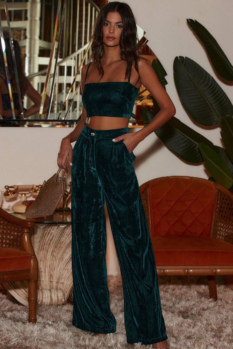 CWBLP2064_WINTER CASUAL LOOSE SLIM STRAIGHT WIDE-LEG PANTS