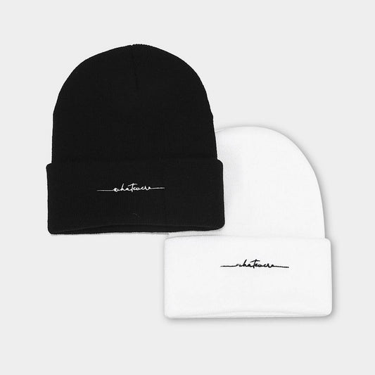 SIMPLE LETTER EMBROIDERY KNITTED HAT_CWAH1586