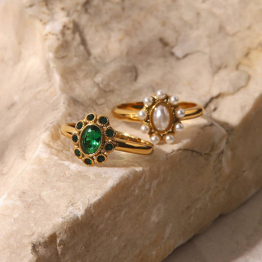 SUNFLOWER VERSATILE STAINLESS STEEL RING