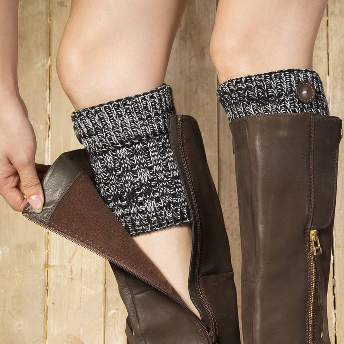 WINTER KNEE PADS DIAMOND GRID PLUS FLEECE SOCKS