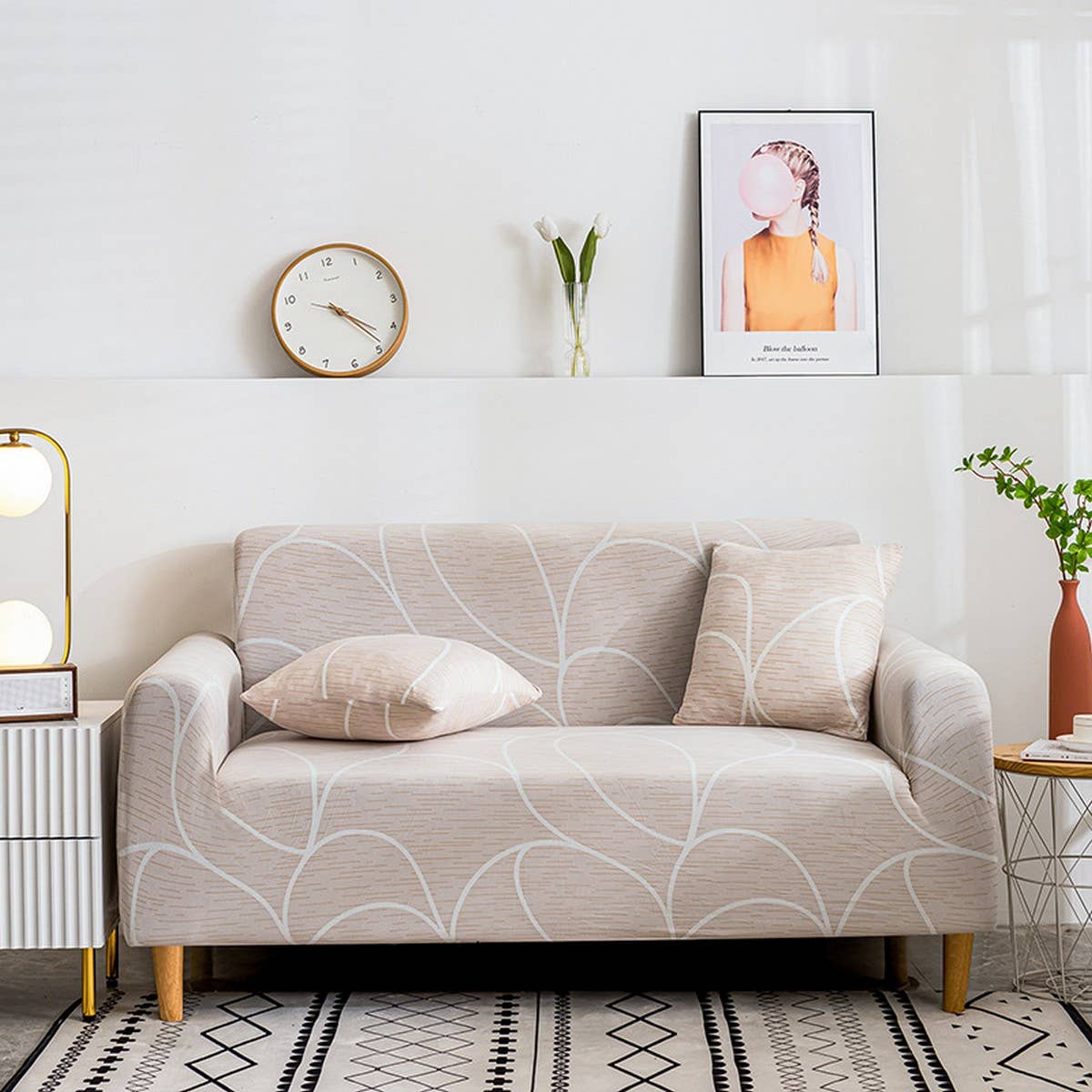 Milk Silk Sofa Cover, Stretch & Full Wrap