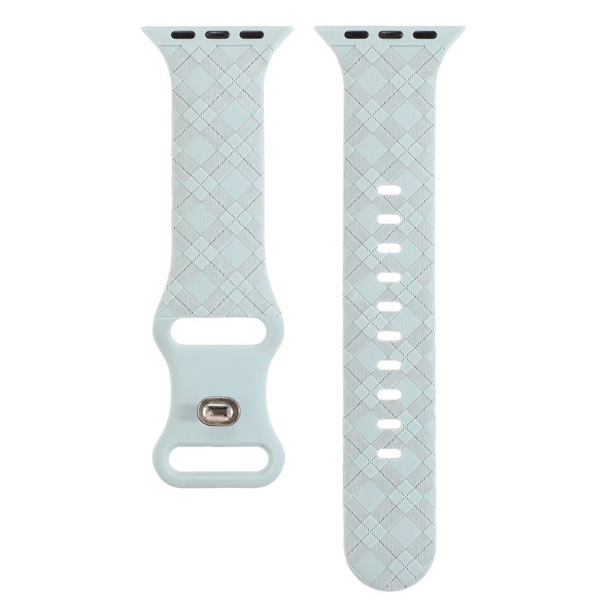 APPLE WATCH9-1 ENGRAVED CHECKERED SILICONE STRAP_CWWW0052