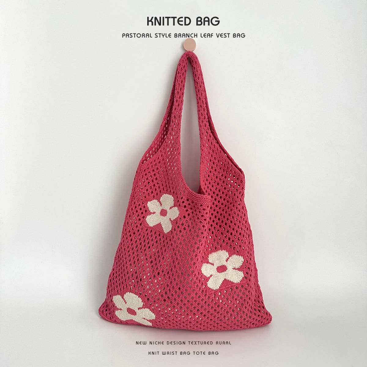 EXQUISITE KNITTED HEART TOTE HANDBAG_CWAB2389