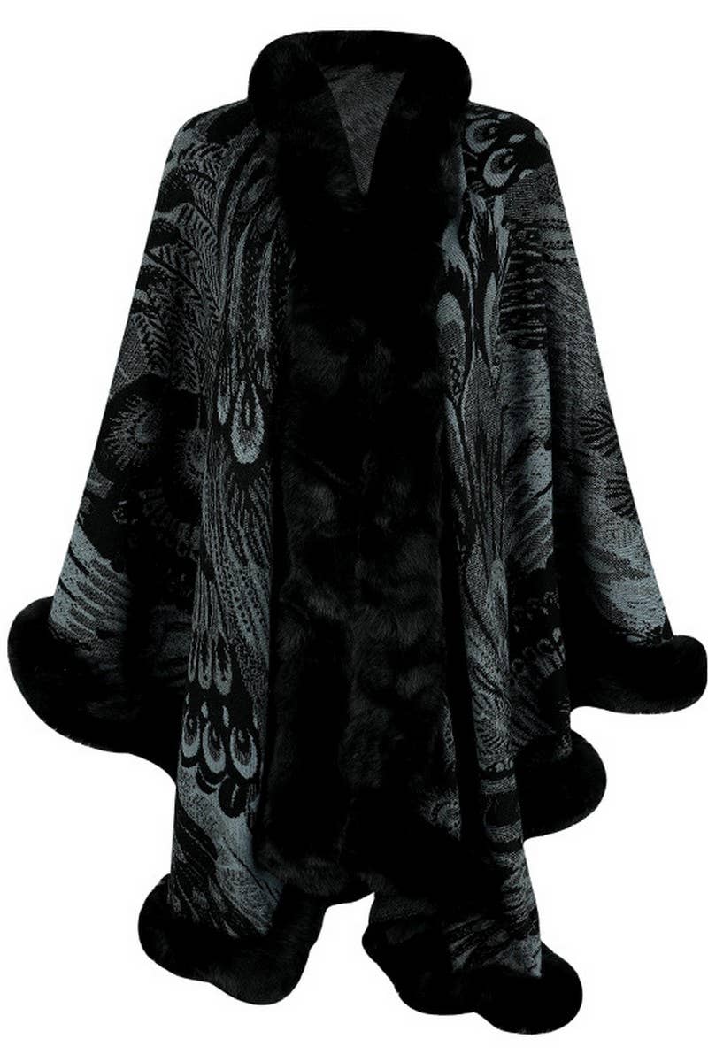 CWOCAL0870_PEACOCK FLOWER KNITTED CAPE THICKENED SHAWL