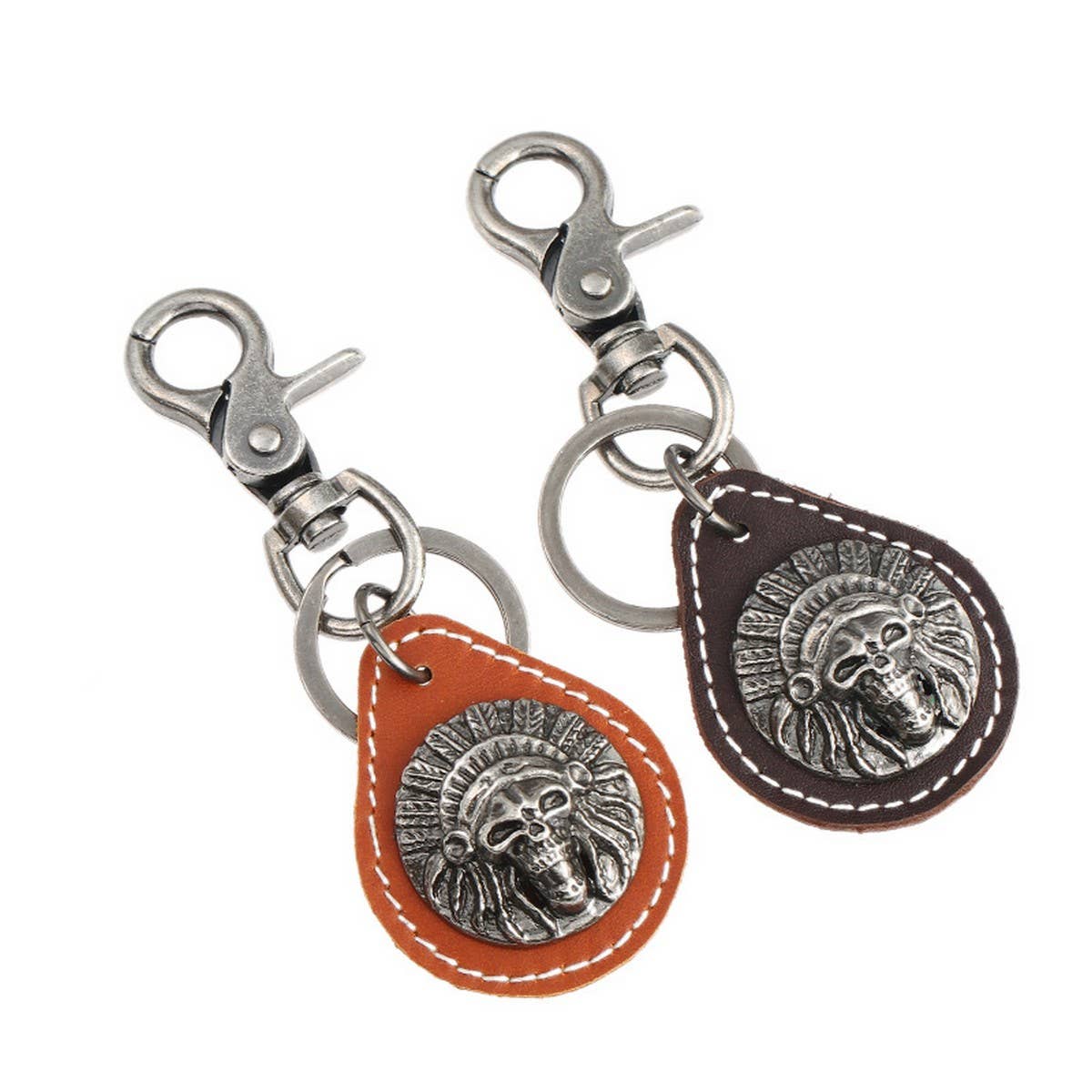 SIMPLE PERSONALITY RETRO LEATHER KEYCHAIN_CWMM4779