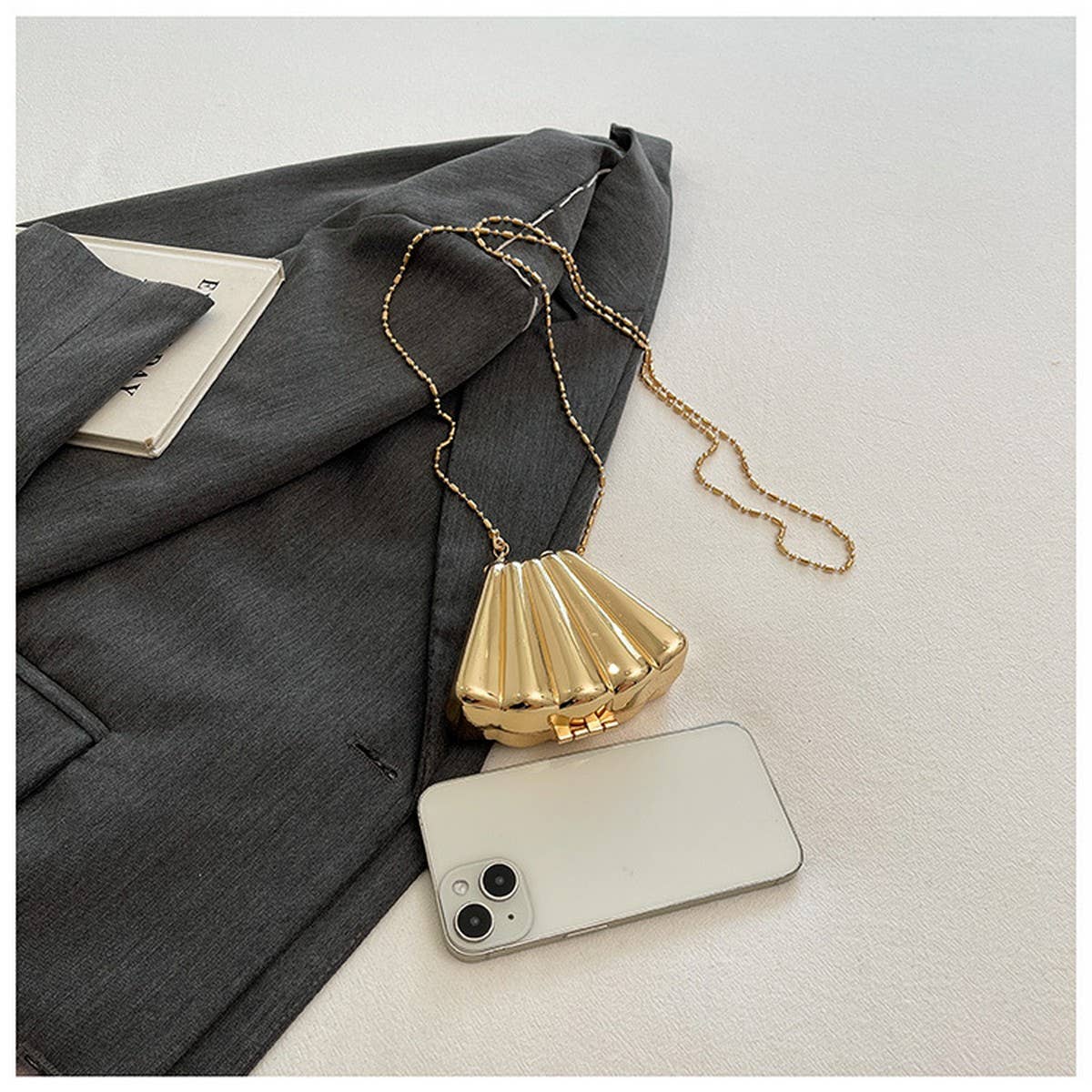 SHELL BAG CLUTCH SHOULDER CROSSBODY BAG_CWAB3261