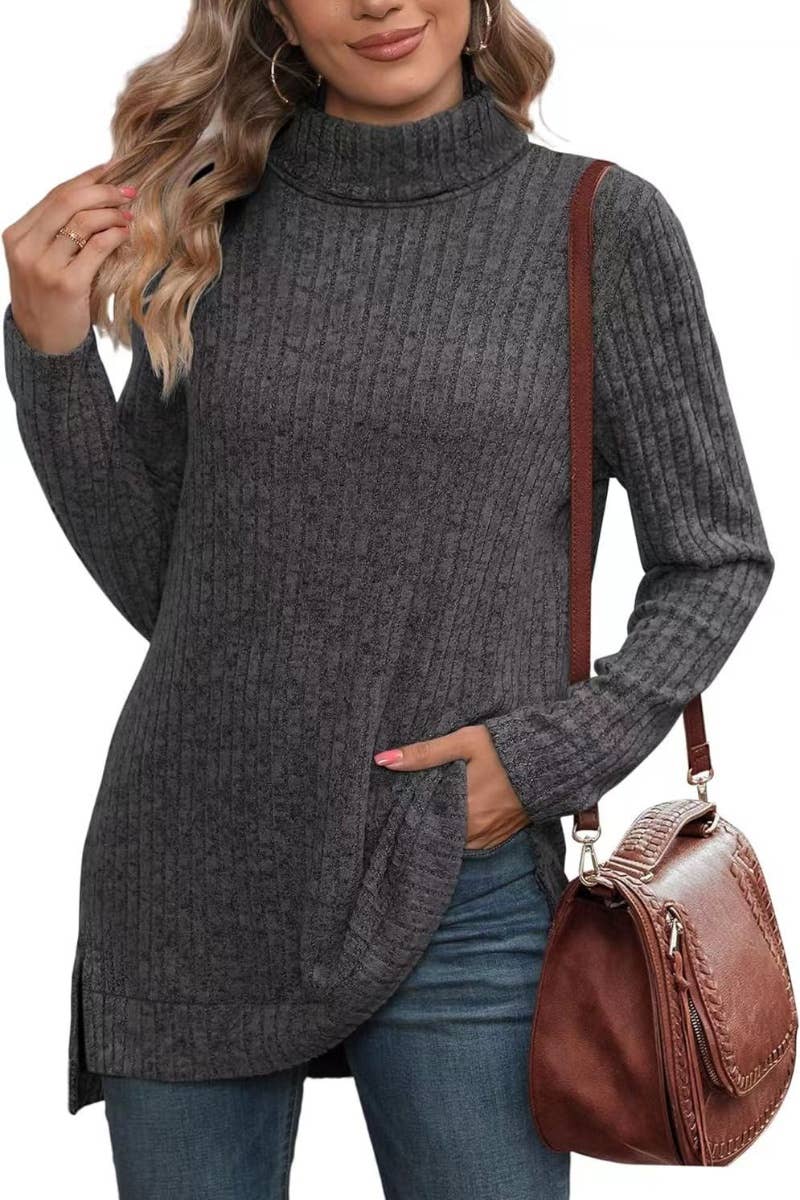 CWOSWL6444_WINTER TURTLENECK SWEATER WITH LONG SLEEVES